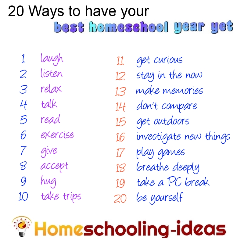 20 Ways To Have Your Best Homeschool Year Yet! - Homeschooling Ideas Blog